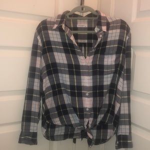 Equipment 100% cotton tie-waist button down